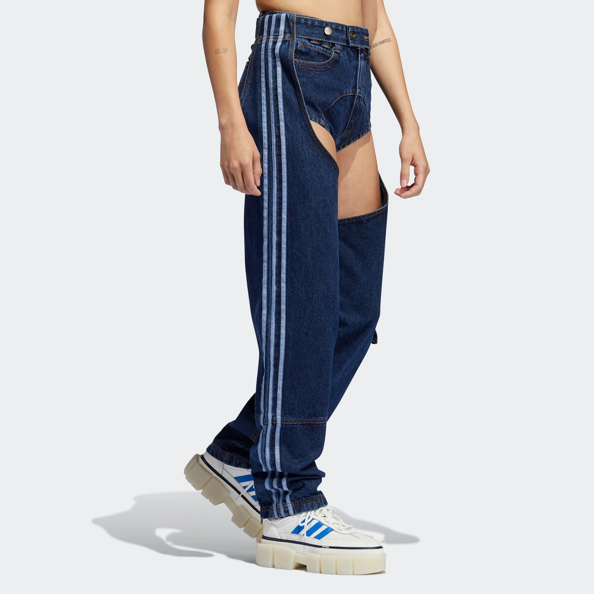 Adidas X Ivy Park Womens Denim Chaps DrkDen - Image 3