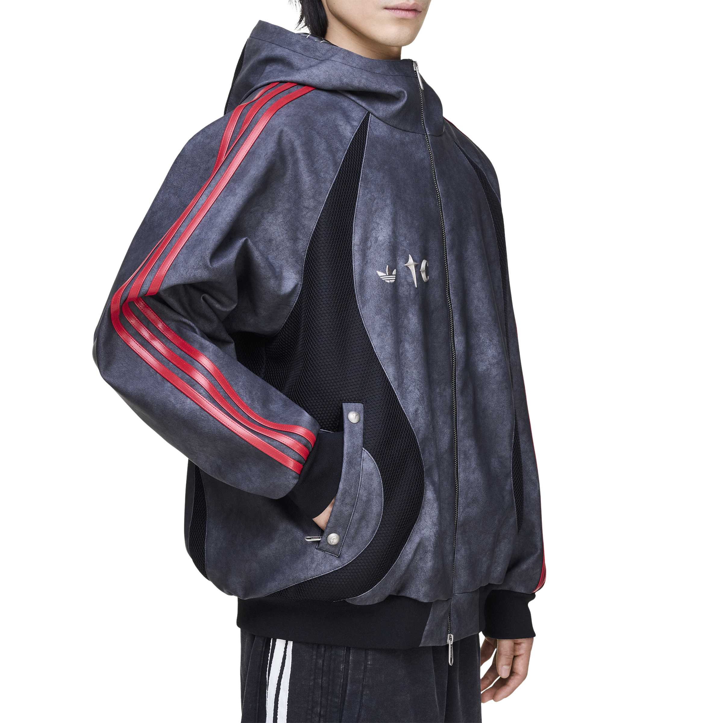 Adidas x Thug Club Mens Leather Jacket - Image 4
