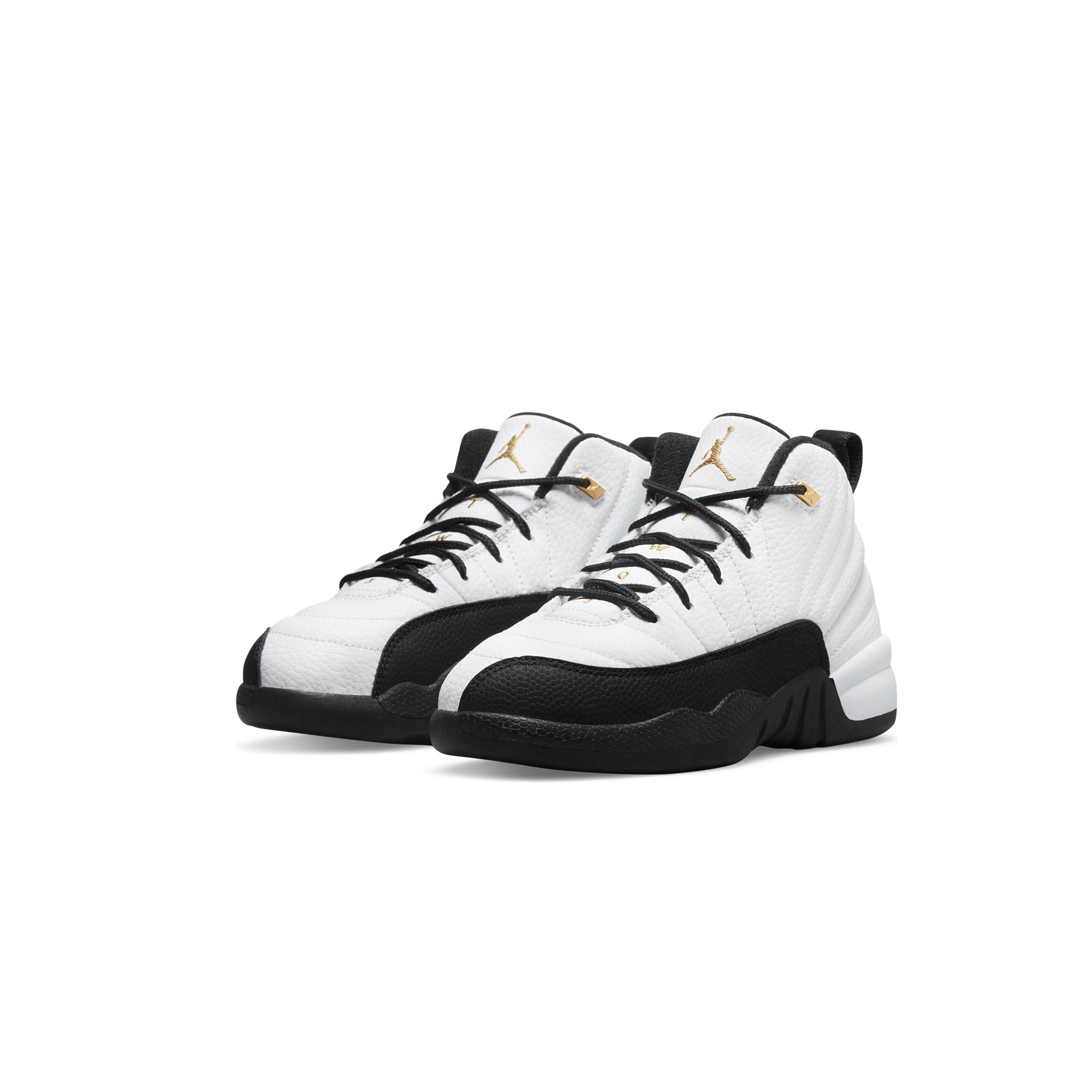 Air Jordan Little Kids 12 Retro Shoes 'White/Metallic Gold' - Image 2