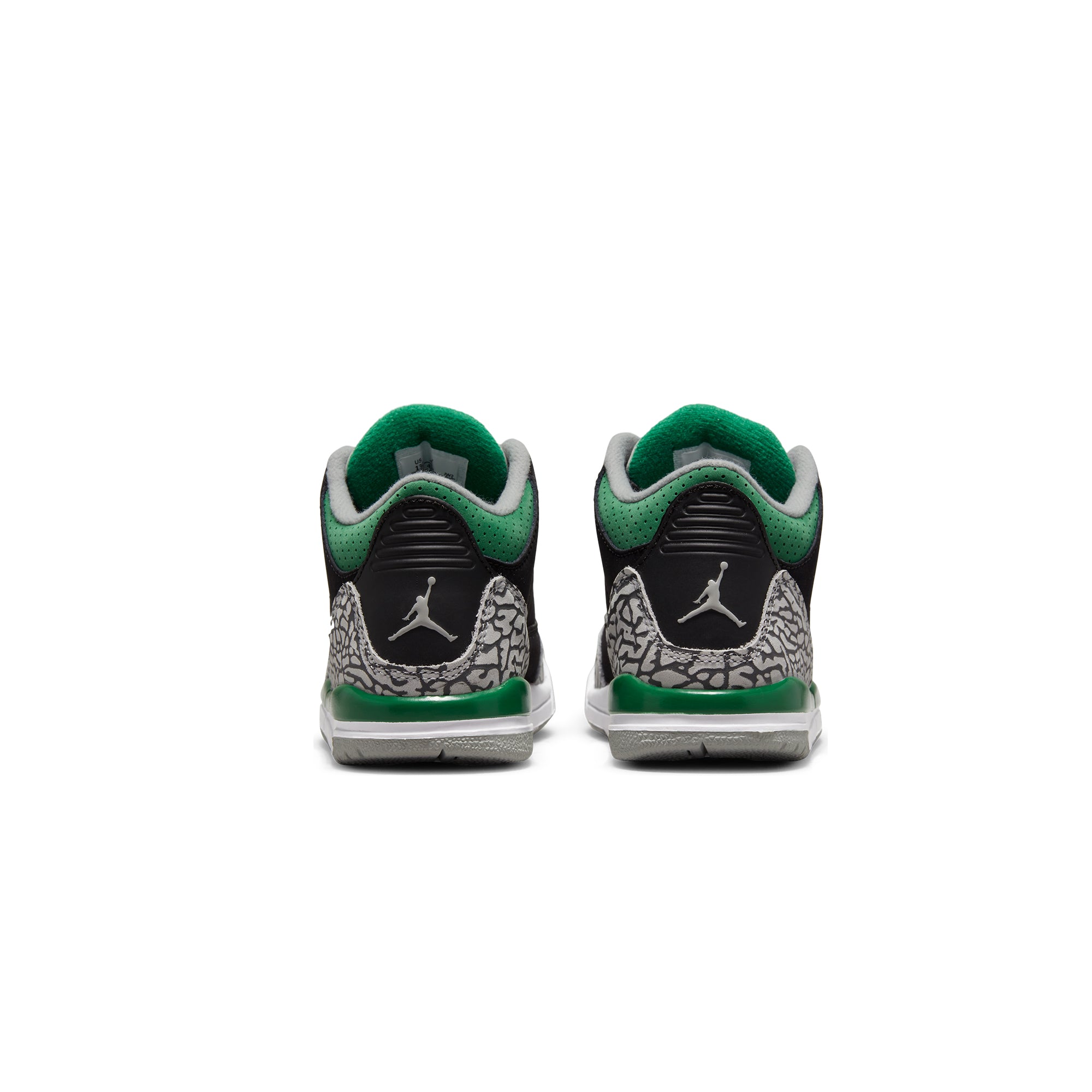 Air Jordan Little Kids Retro 3 PS Shoes 'Black/Pine Green' - Image 3