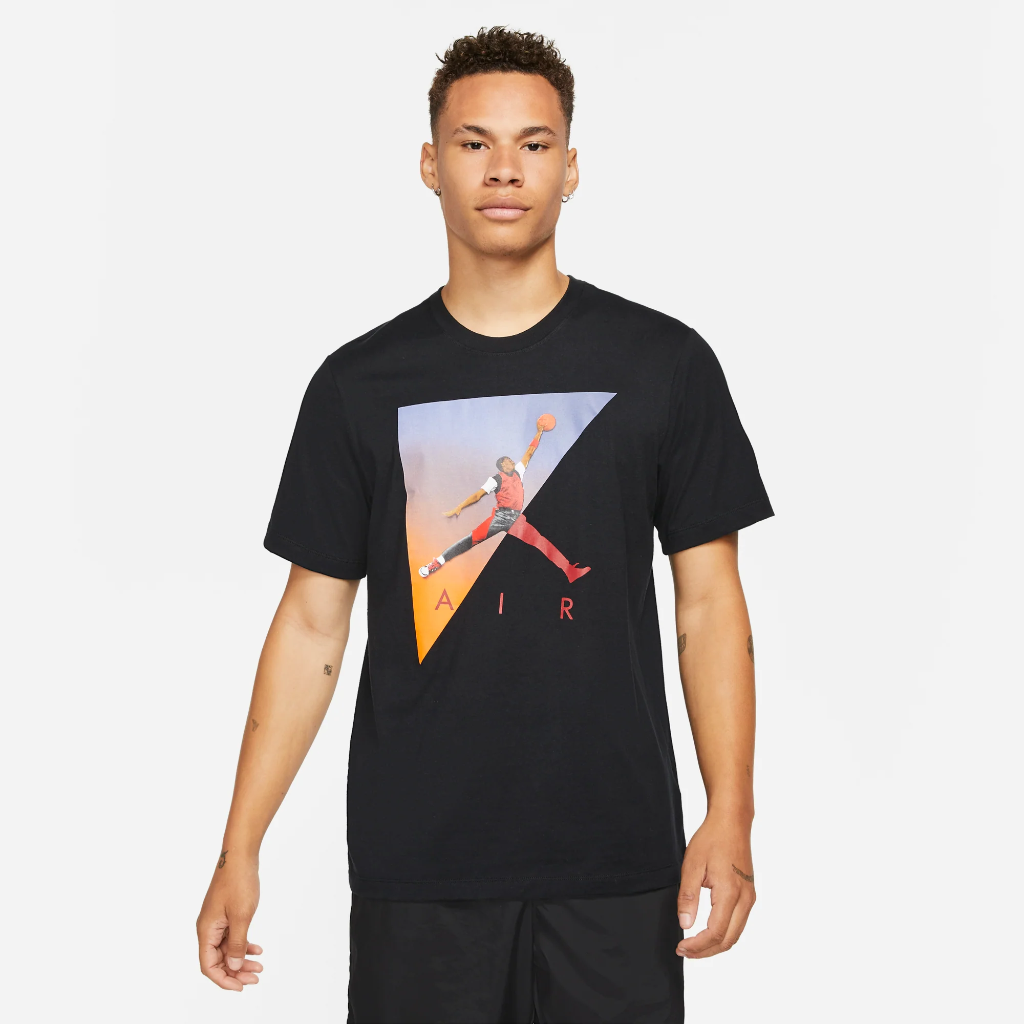 Air Jordan Mens Air Photo T-Shirt 'Black' - Image 2