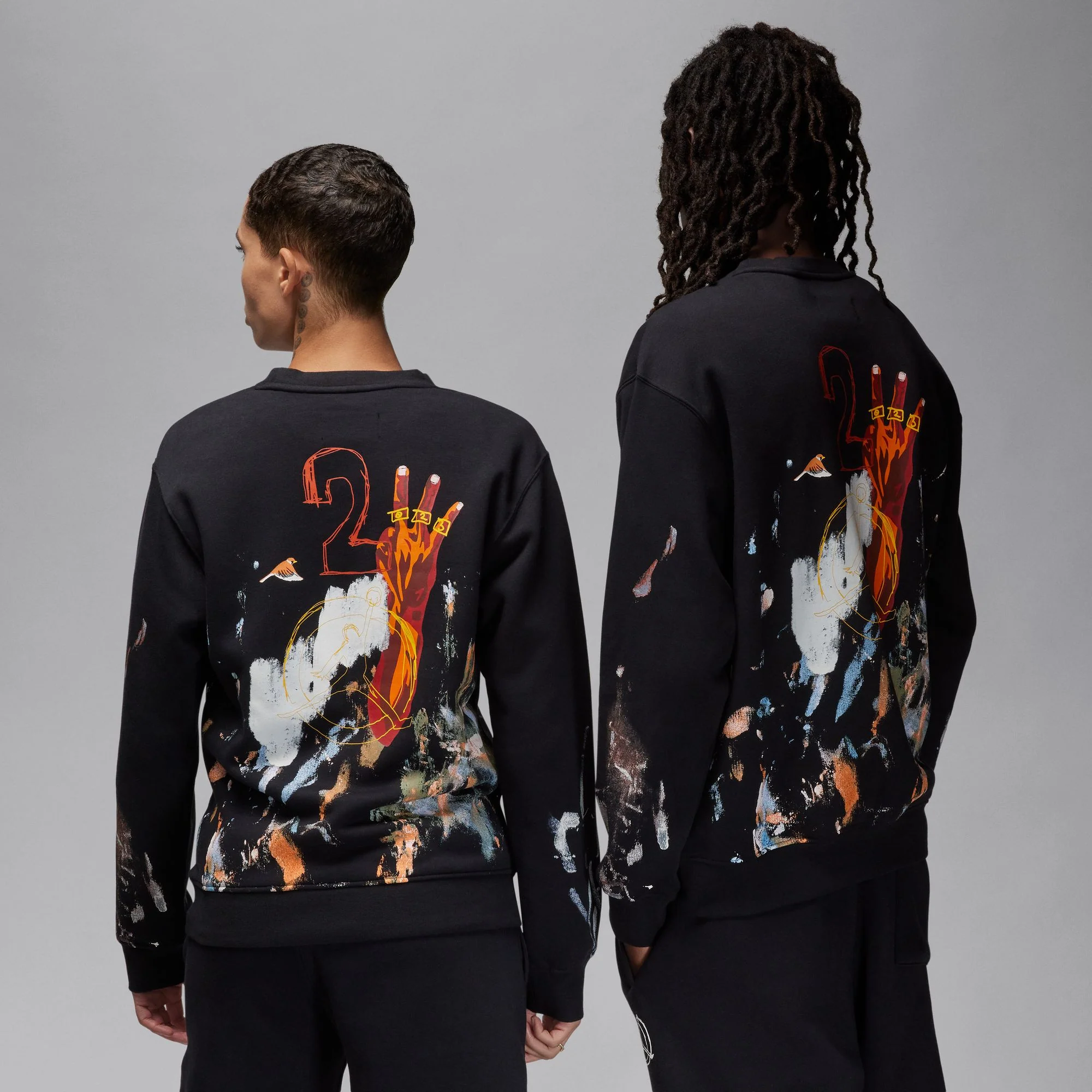 Air Jordan Mens Artist Series By Jammie Holmes Crewneck - Image 3