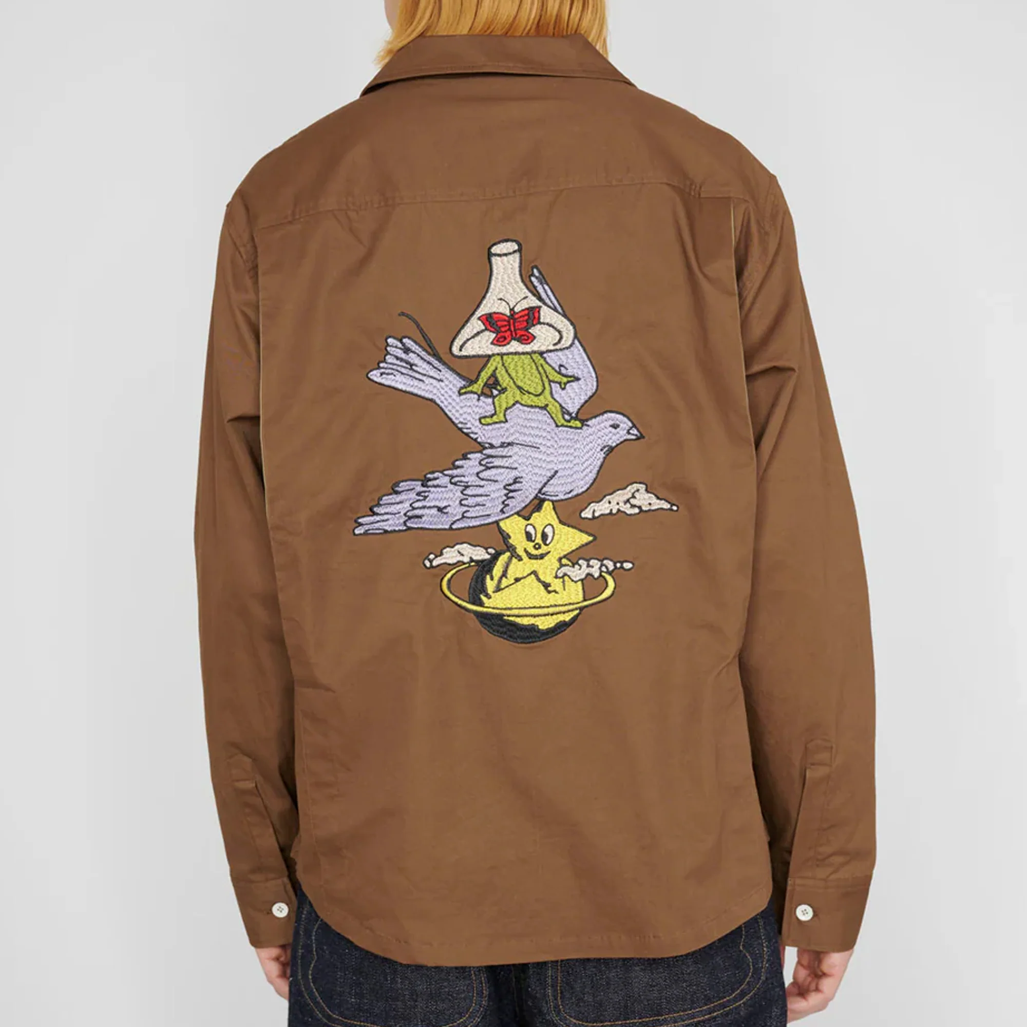 Brain Dead Mens Poplin Camp Collar Shirt - Image 3