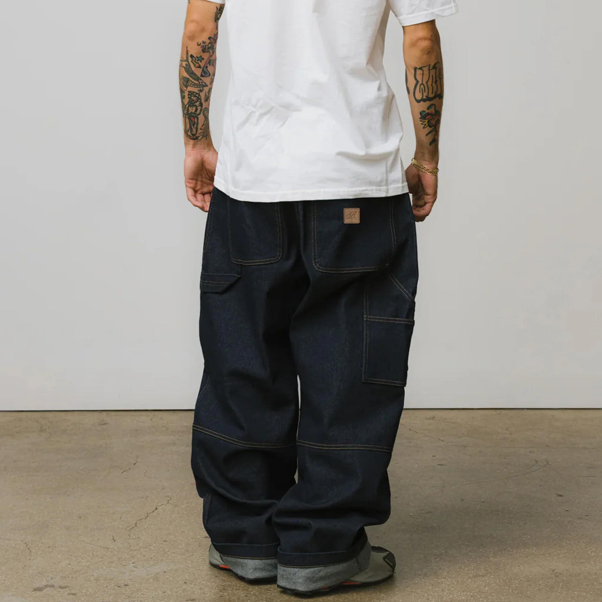 Brigade Mens Raw Denim Double Knee Carpenter Pants - Image 3