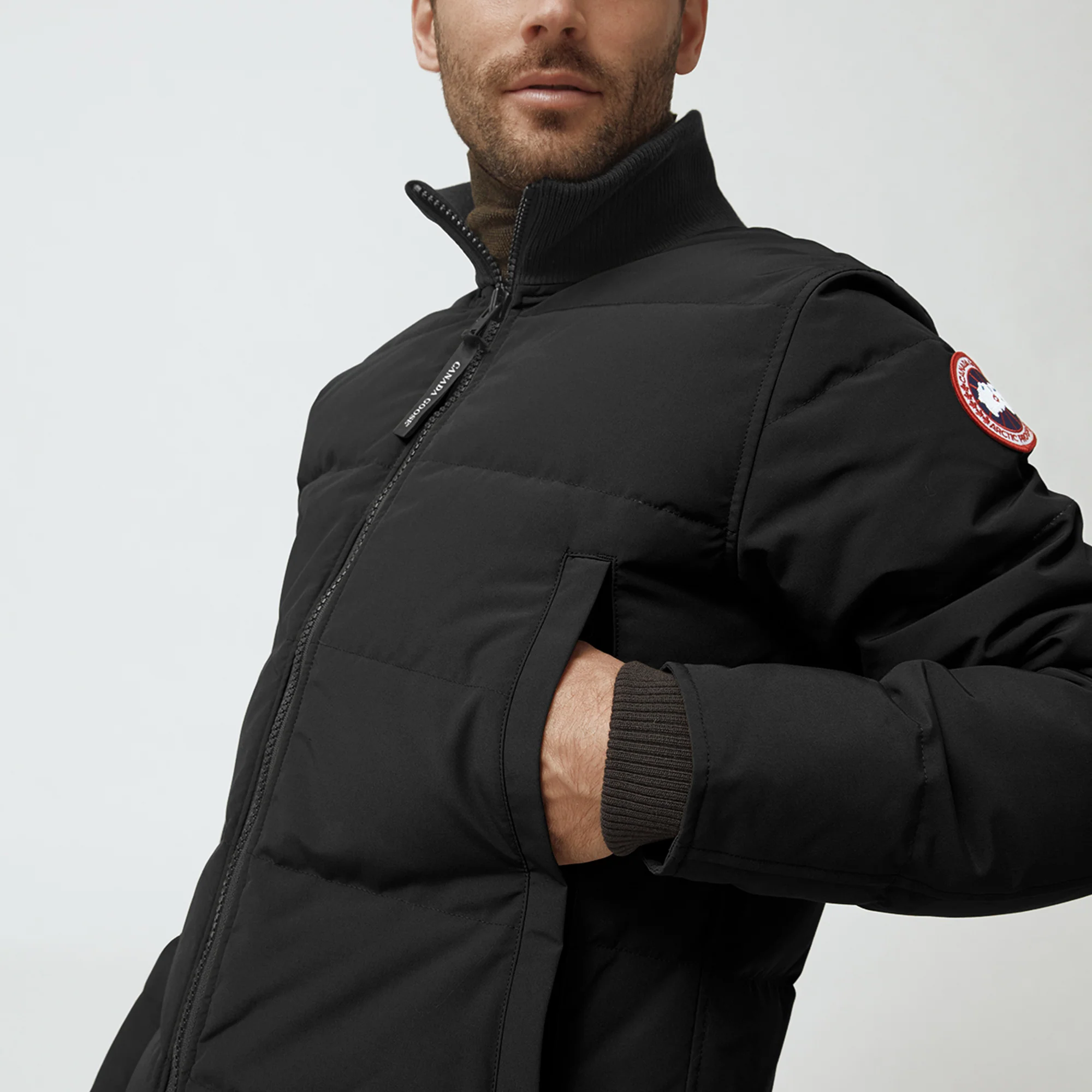 Canada Goose Mens Woolford Jacket 'Black-Noir' - Image 4