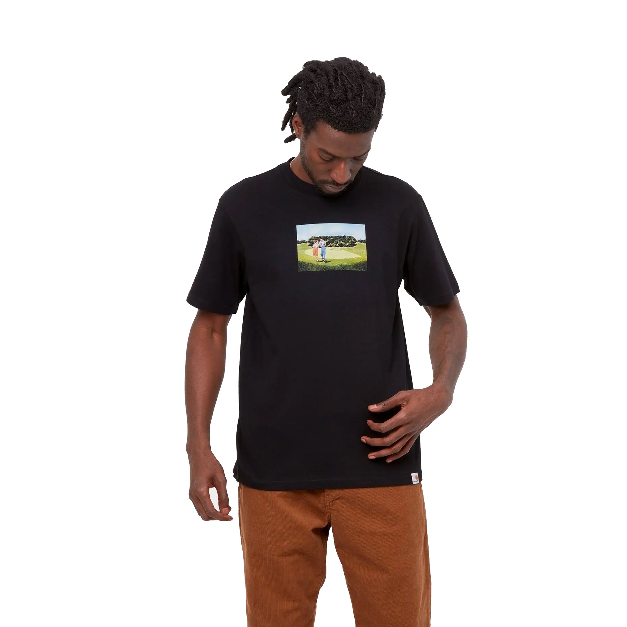 Carhartt WIP Mens Hole 19 Tshirt 'Black' - Image 3