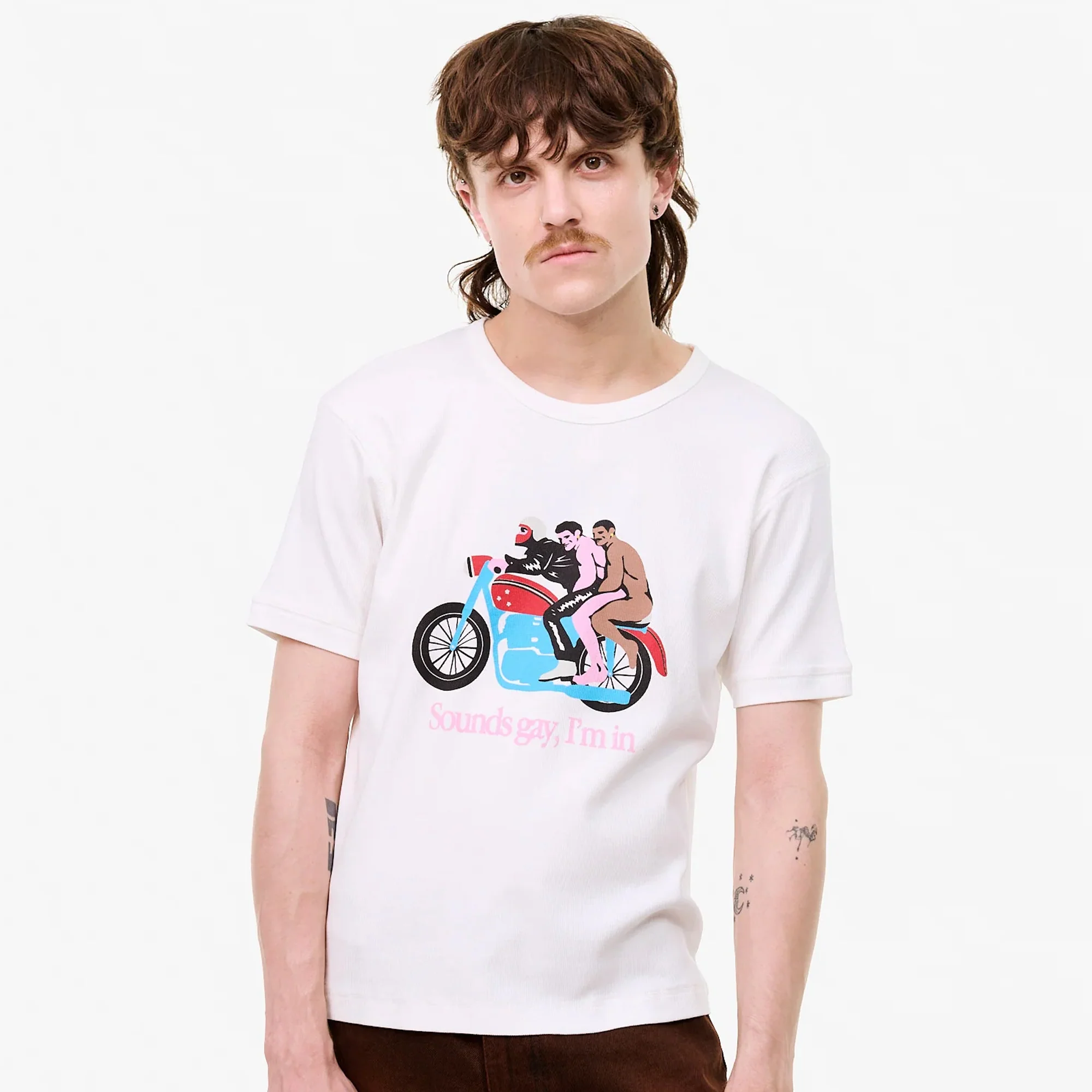 Carne Bollente Mens Sounds Gay We're In Tee - Image 2