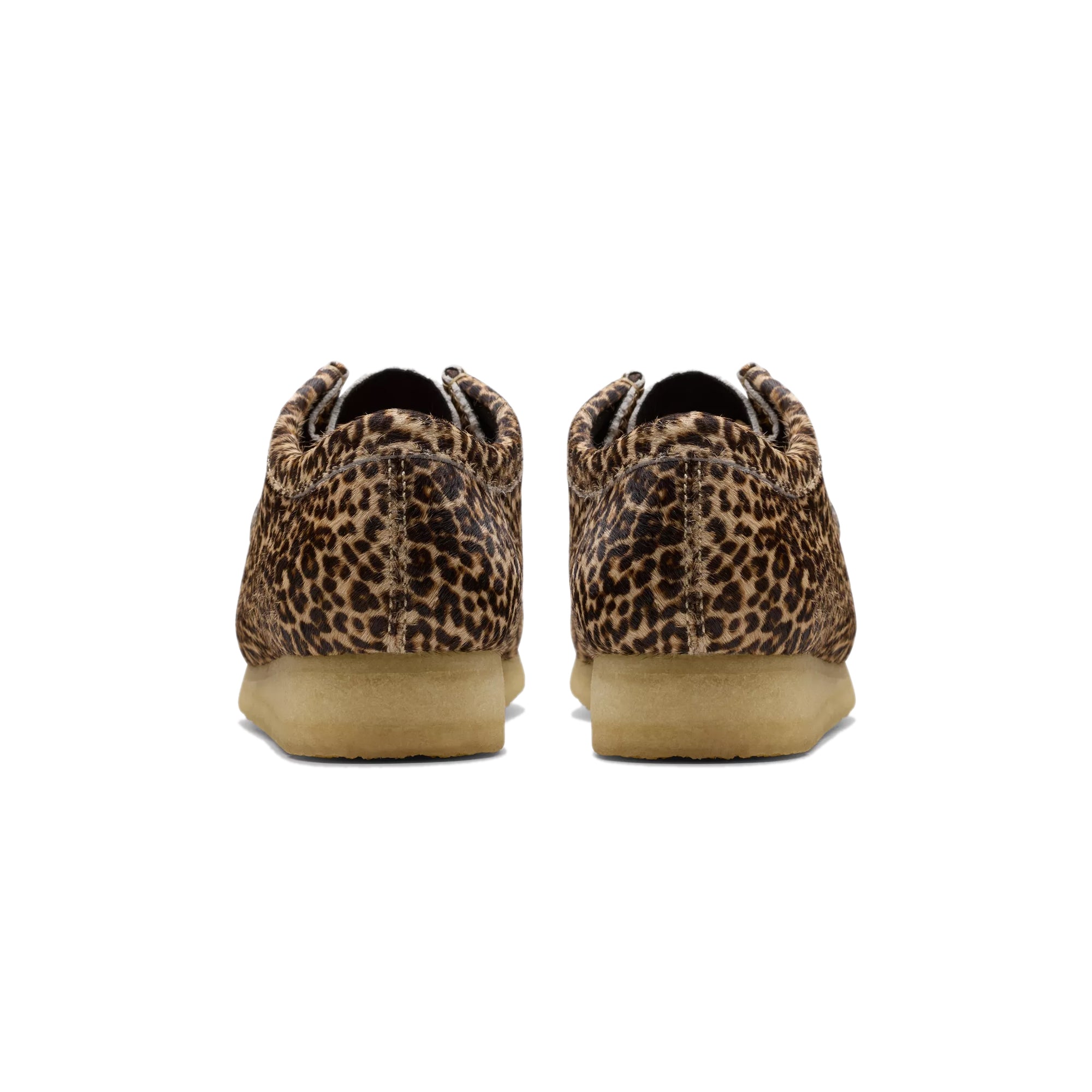 Clarks Mens Wallabee Leopard Print Shoes - Image 3