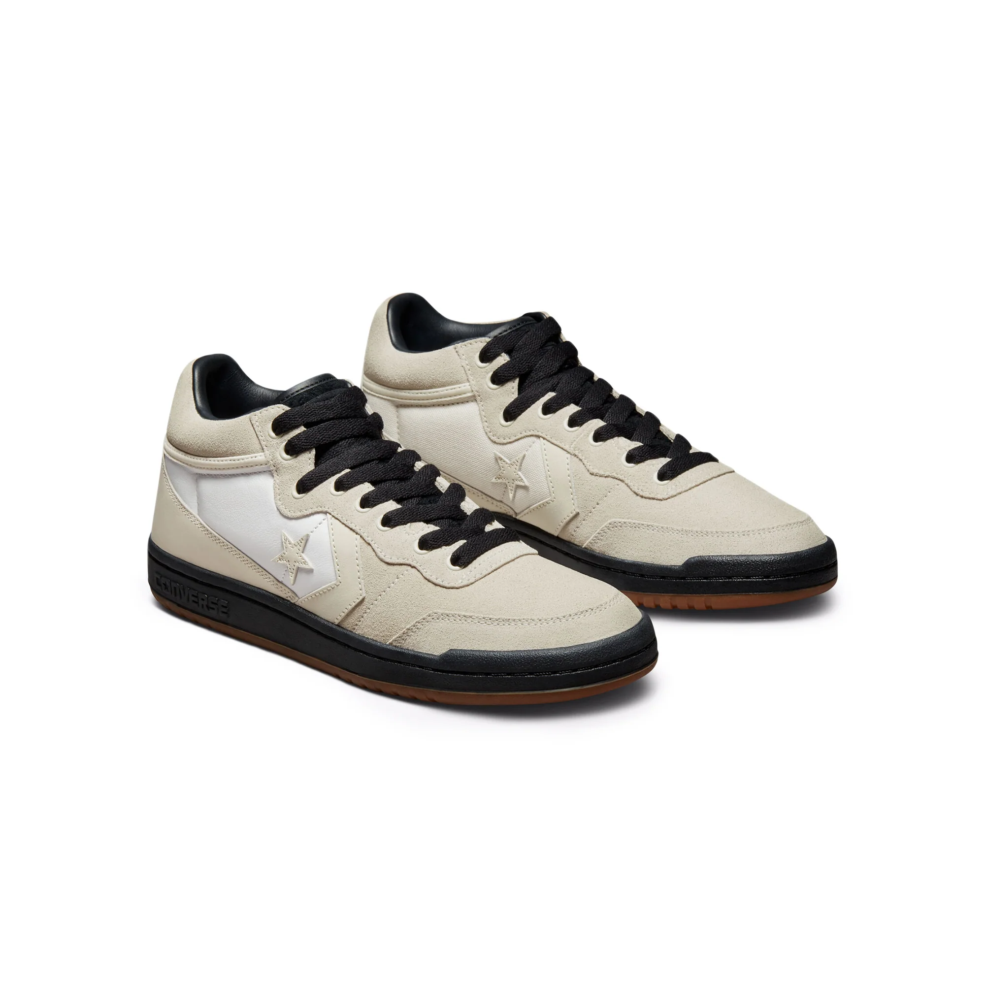 Converse Mens Fastbreak Pro Shoes 'Mid White/Black' - Image 2
