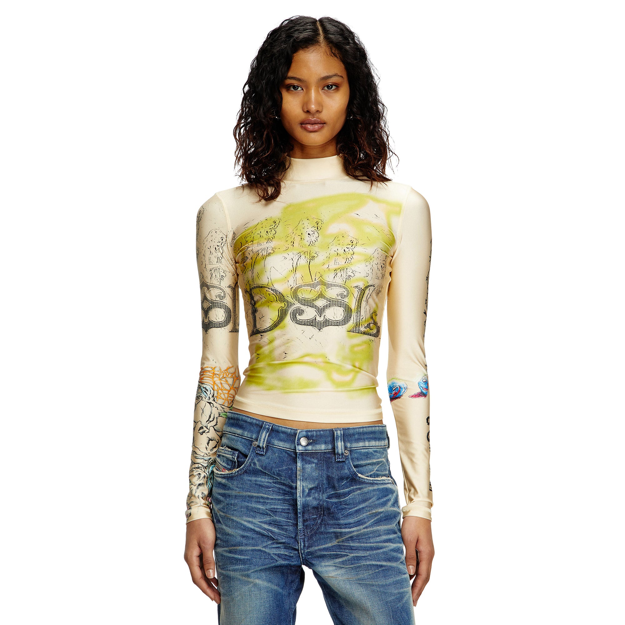 Diesel Womens T-Imun Turtleneck Top - Image 2