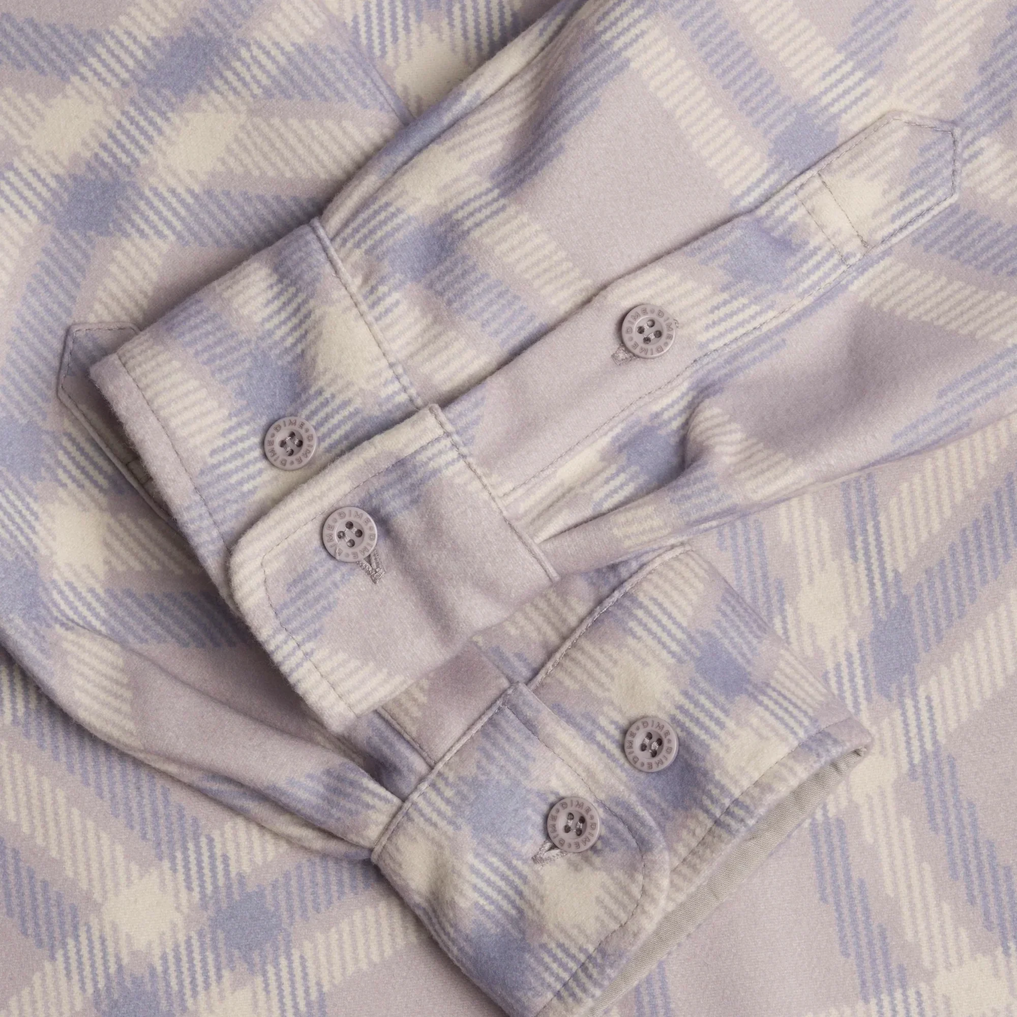 Dime Mens Plaid Fleece Shirt - Image 4