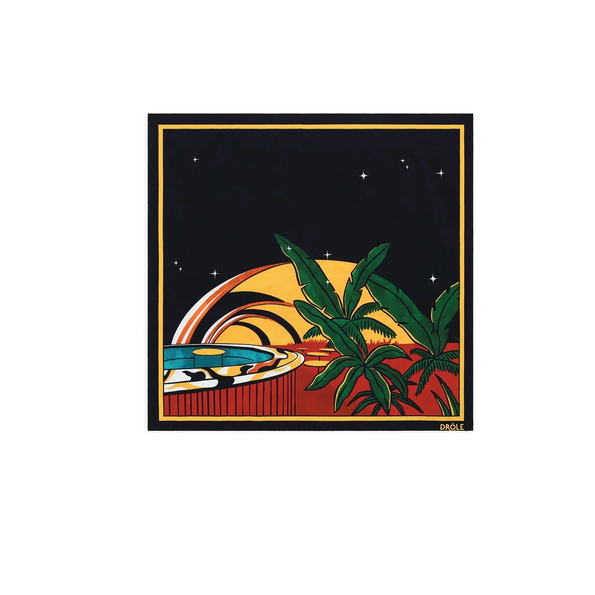 Drôle de Monsieur Foulard Soie Tropicana Tie