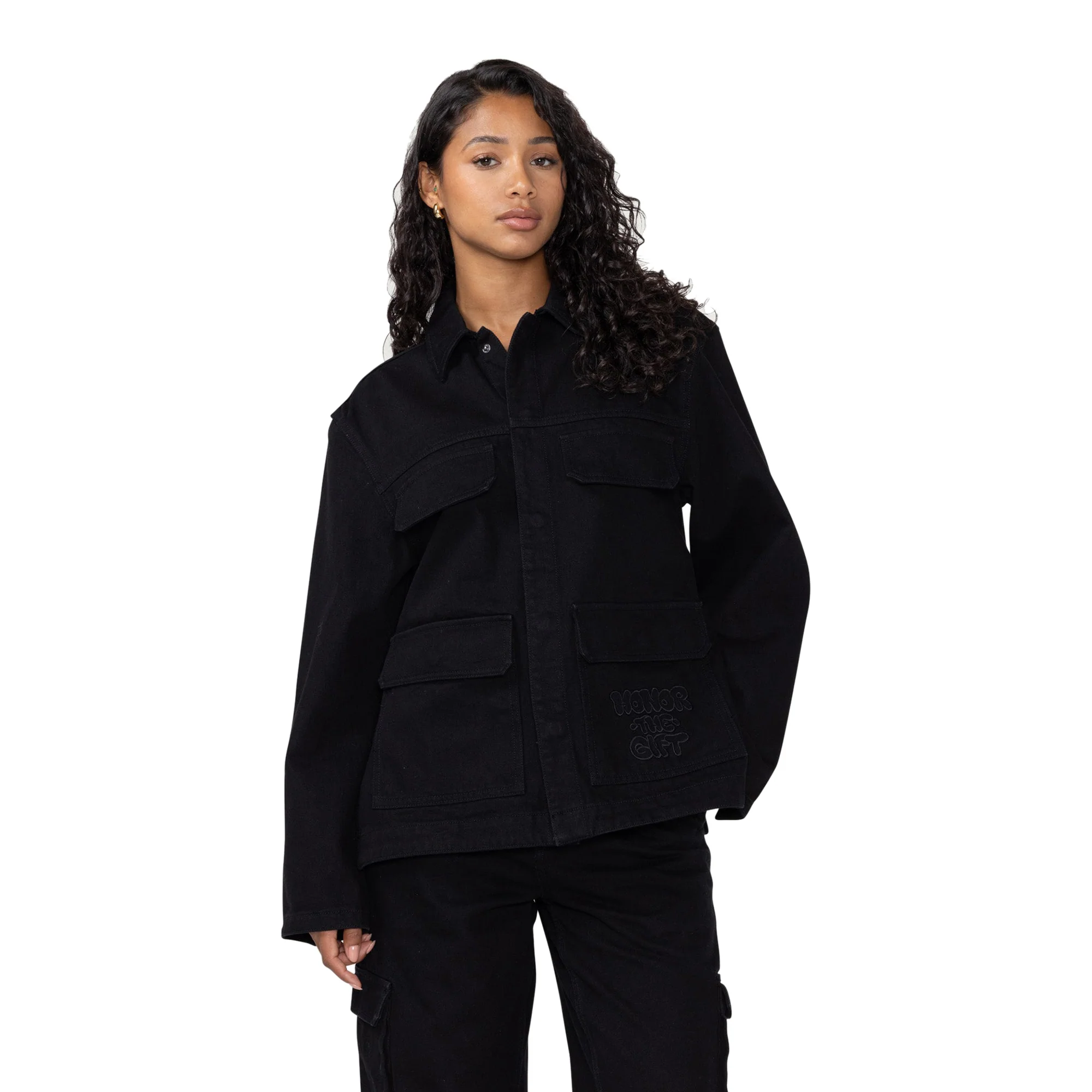 Honor The Gift Womens Denim Shirt - Image 2