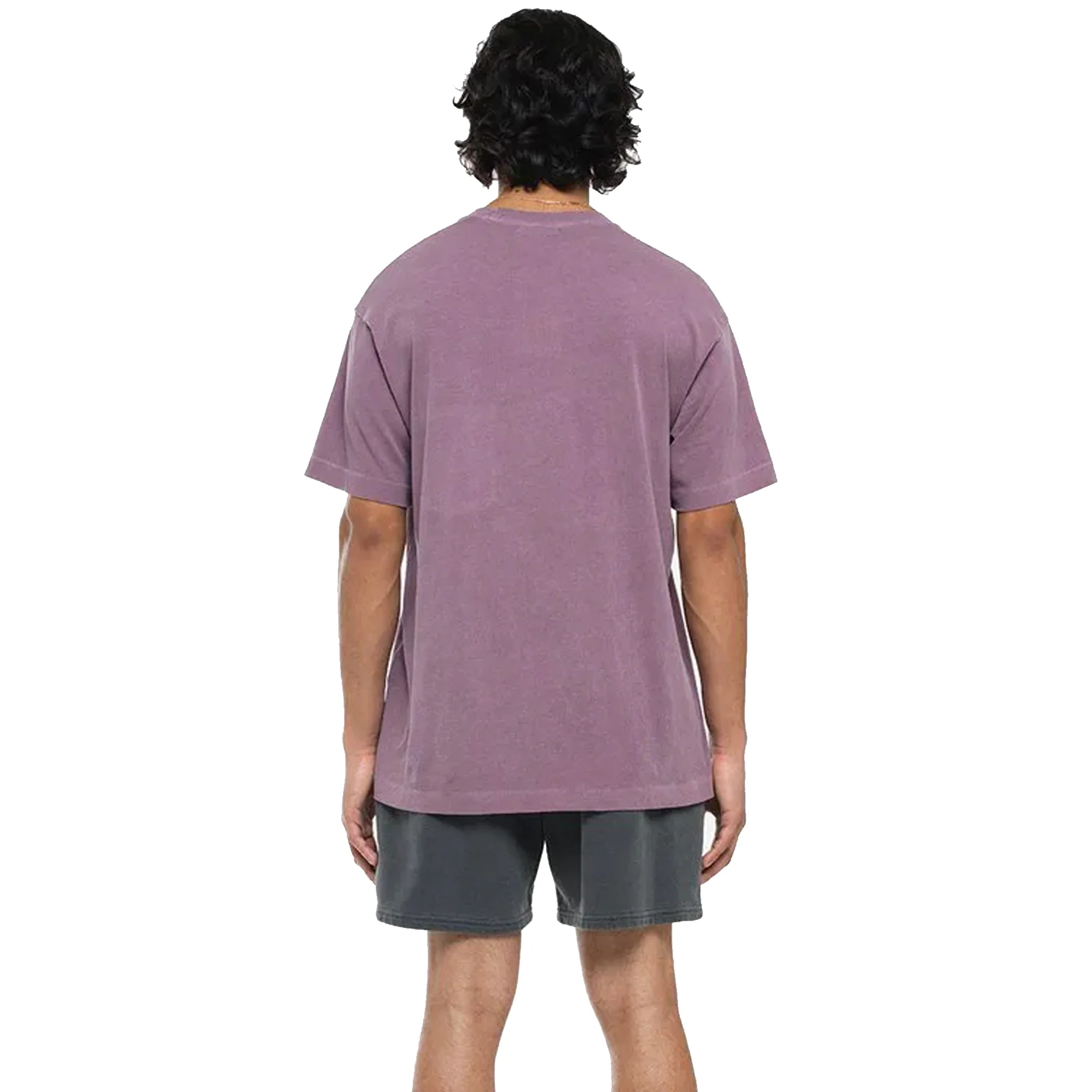 John Elliott Mens Interval Tee 'Washed Bordeaux' - Image 3
