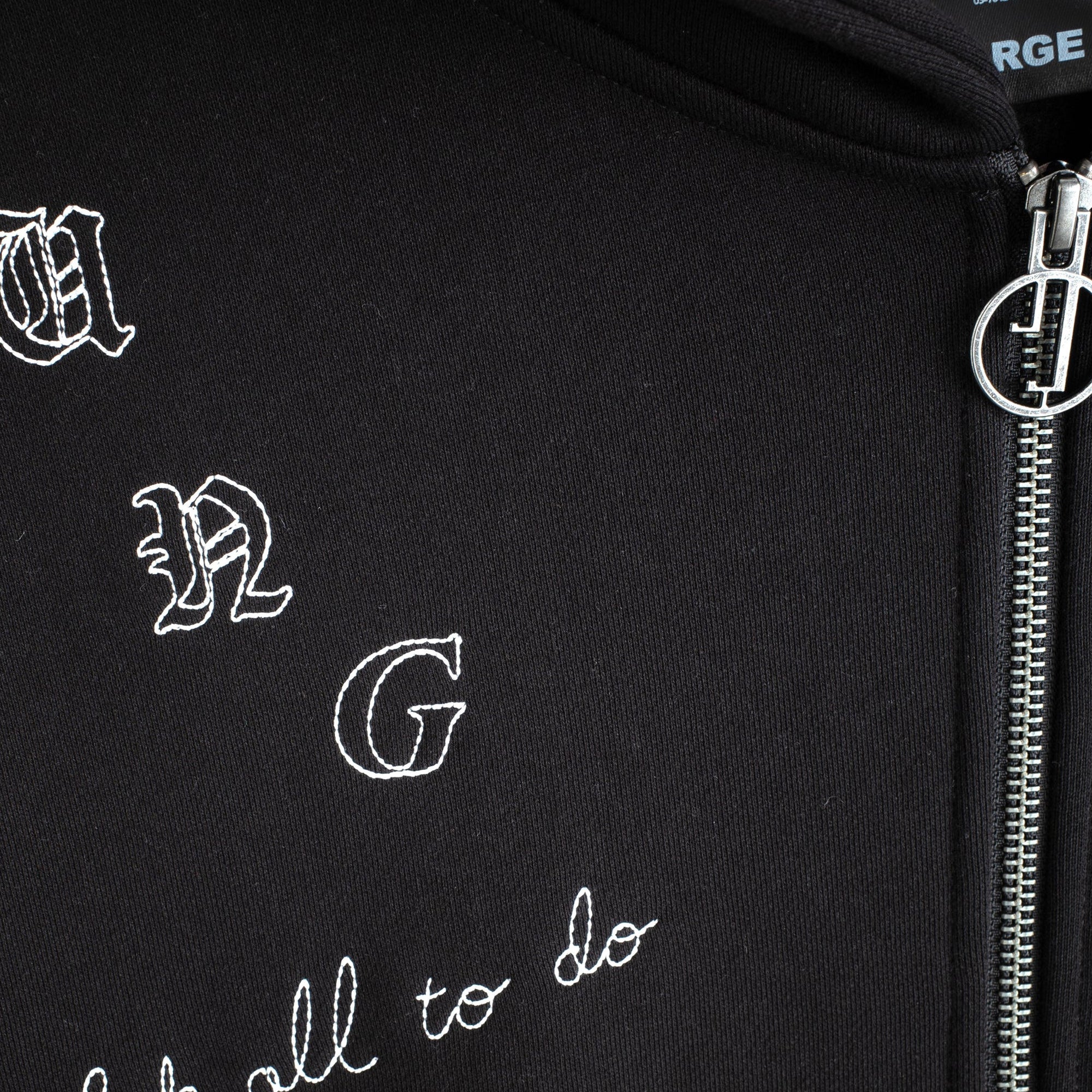 Jungles Mens Fuck All To Do Zip Hoodie - Image 3