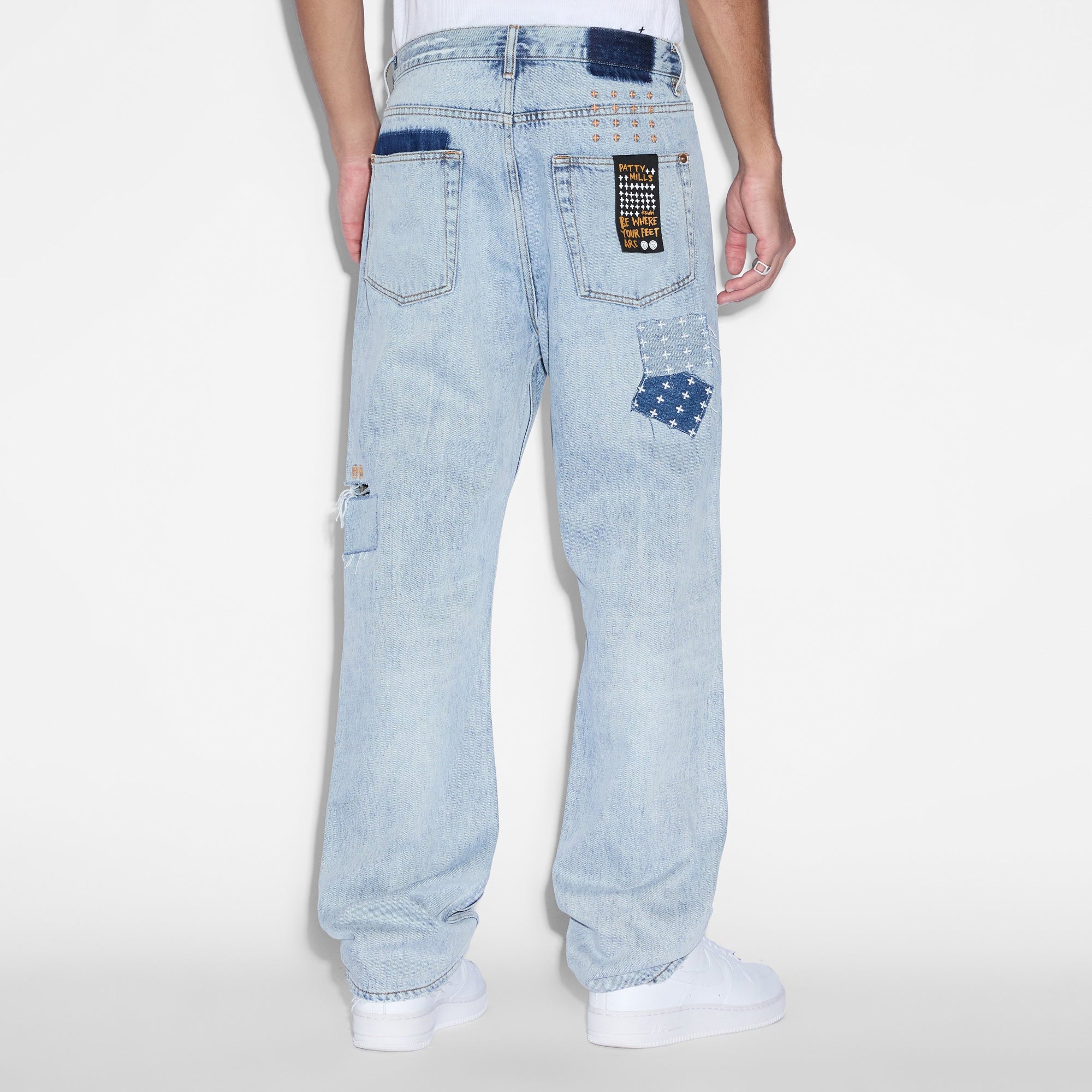 Ksubi Mens Anti K Mills Repair Denim Pants - Image 3