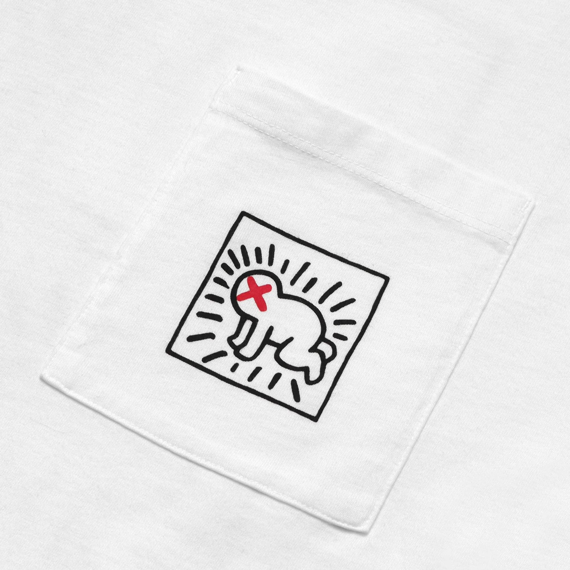 Malbon x Keith Haring Mens Pocket Tee - Image 3