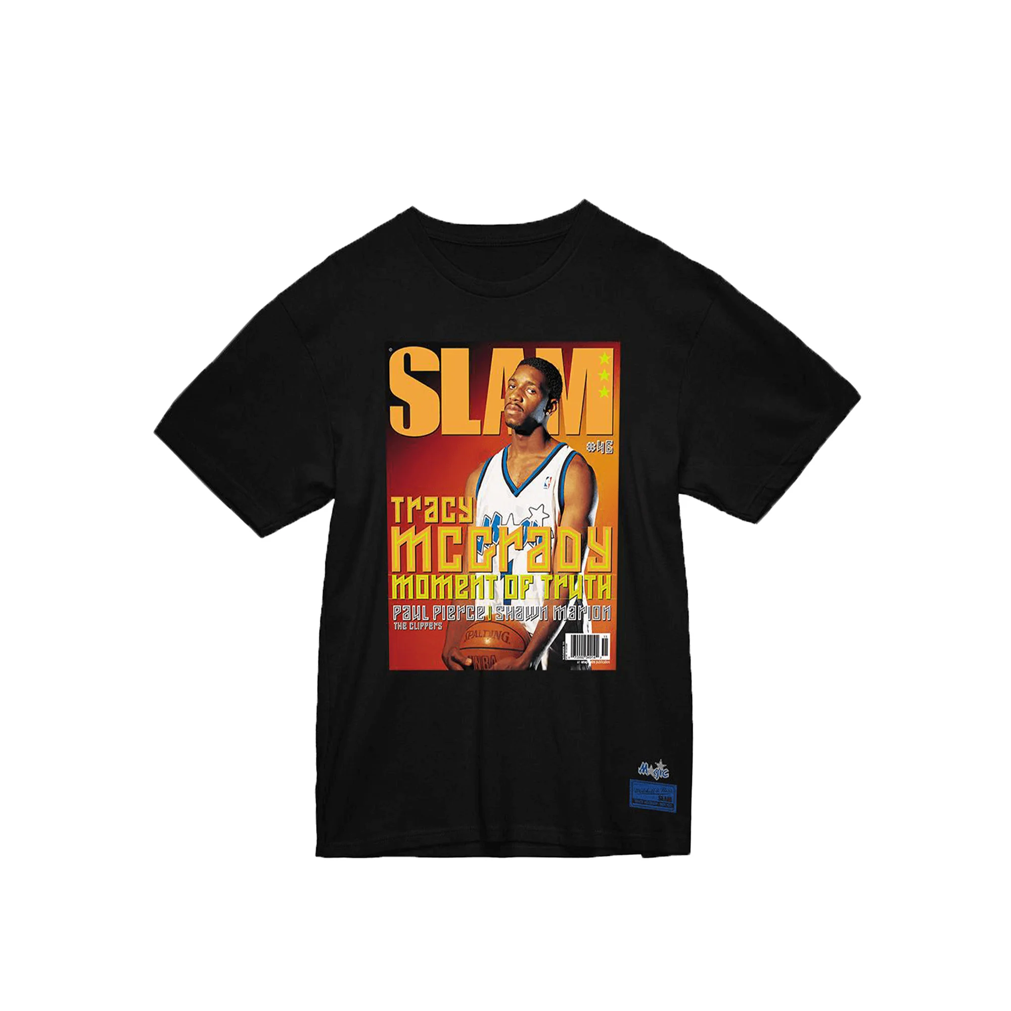 Mitchell & Ness Mens Orlando Magic Tracy Mcgrady Slam Cover Tee 'Black'
