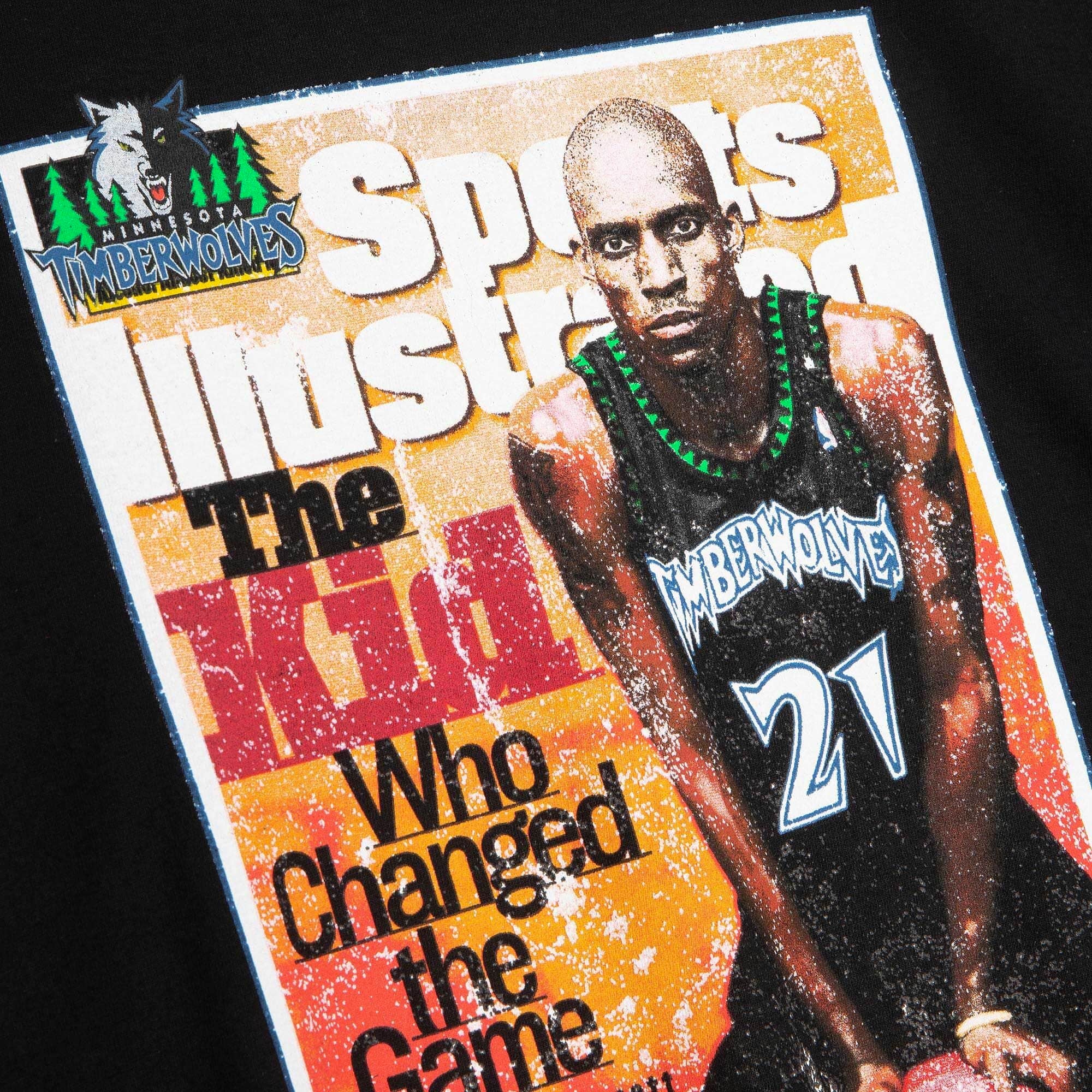 Mitchell & Ness Minnesota Timberwolves Kevin Garnett SI Photo Tee 'Black' - Image 2