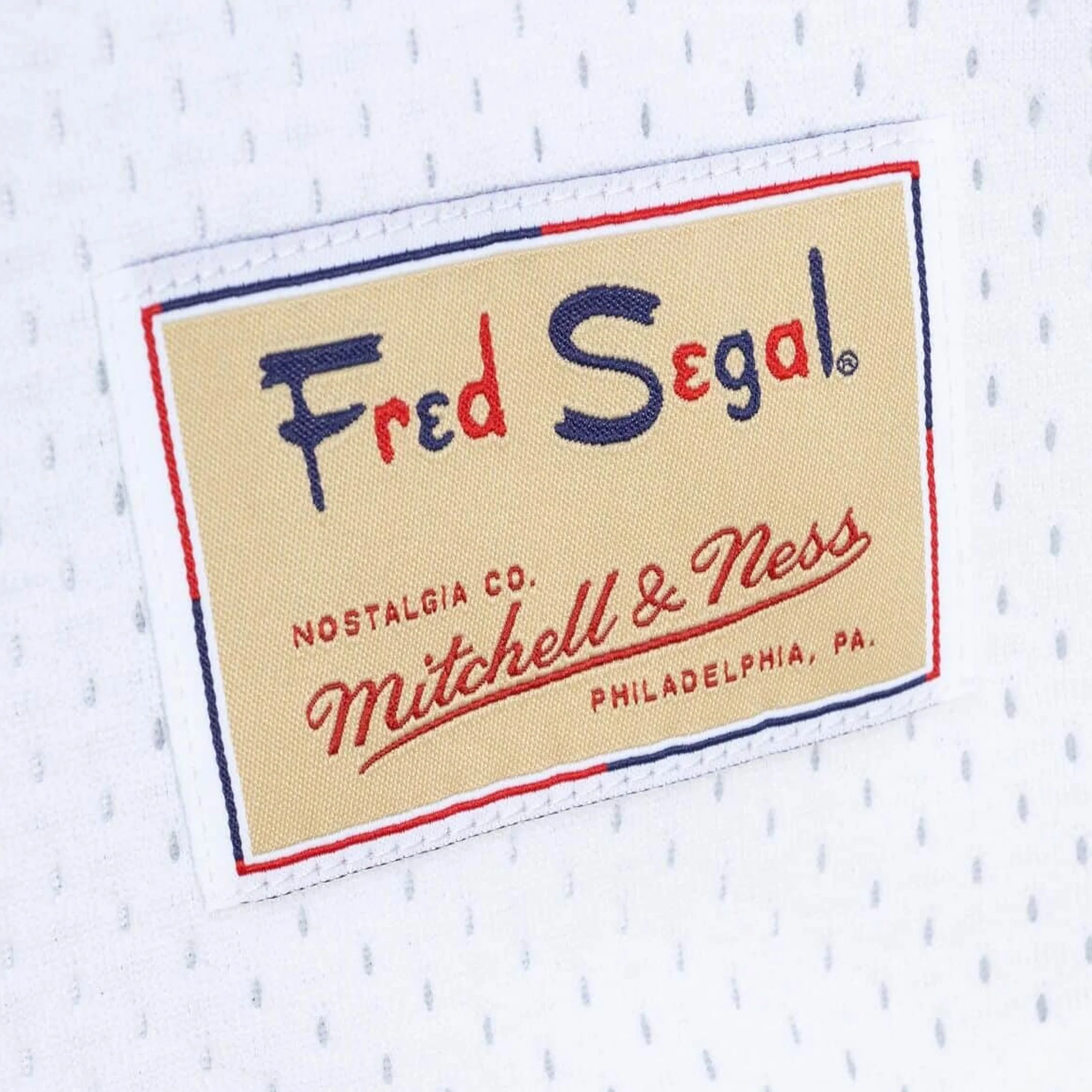 Mitchell & Ness x Fred Segal Mens Bel-Air Bonds Jersey White / Red - Image 4