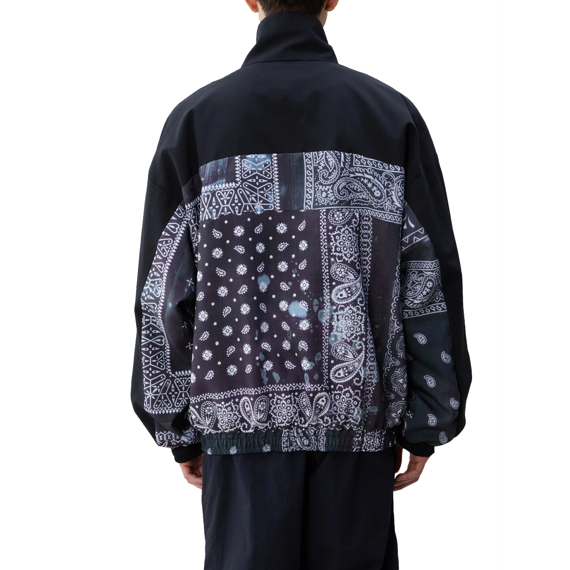 Neighborhood Mens Bandana Chopped Track E-Jacket 'Black' - Image 4