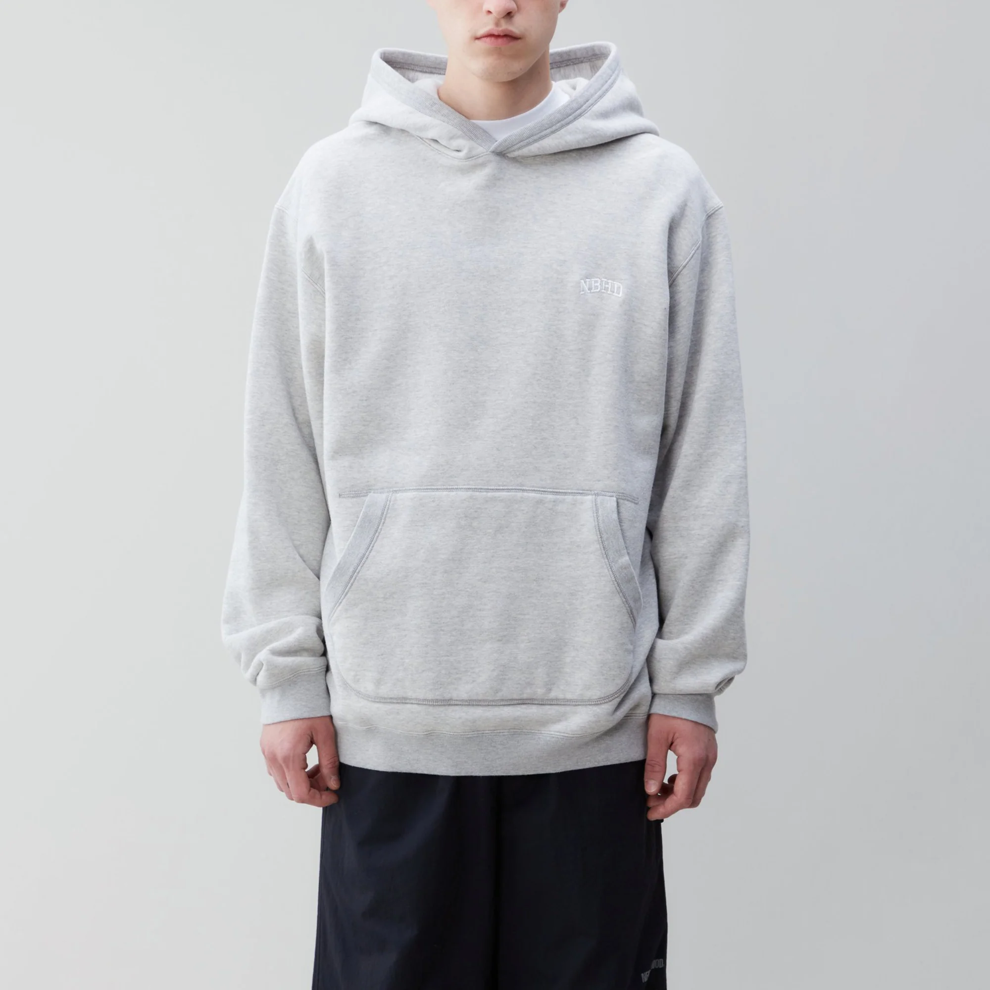 Neighborhood Mens Classic-S/ C-Hooded LS 'Gray' - Image 2