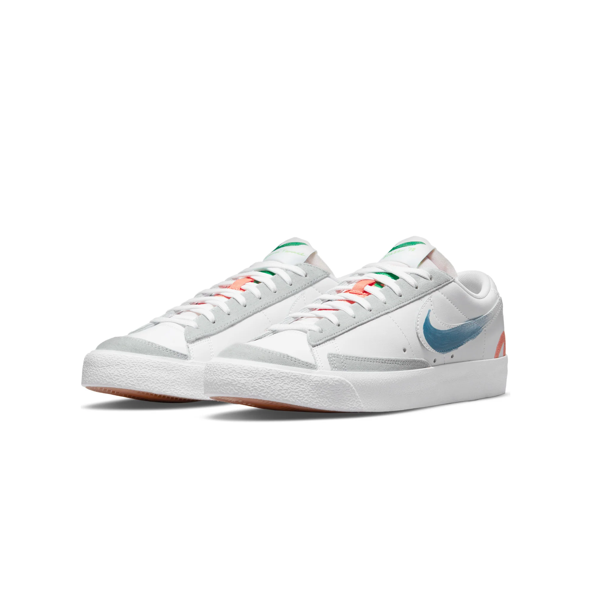 Nike Mens Flyleather Blazer Low '77 Shoes 'White' - Image 2