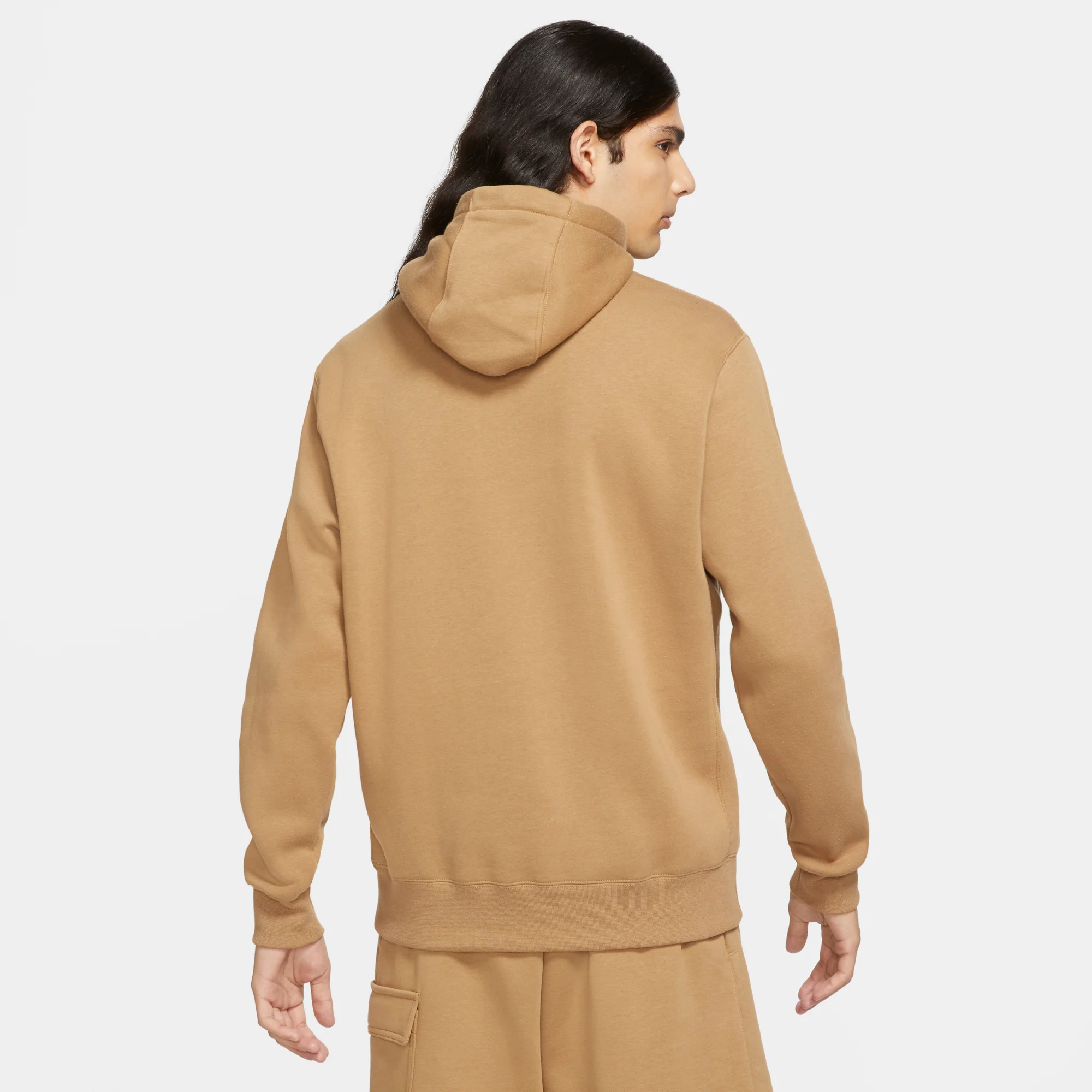 Nike Mens Sportswear Club Fleece Hoodie 'DK Driftwood' - Image 3