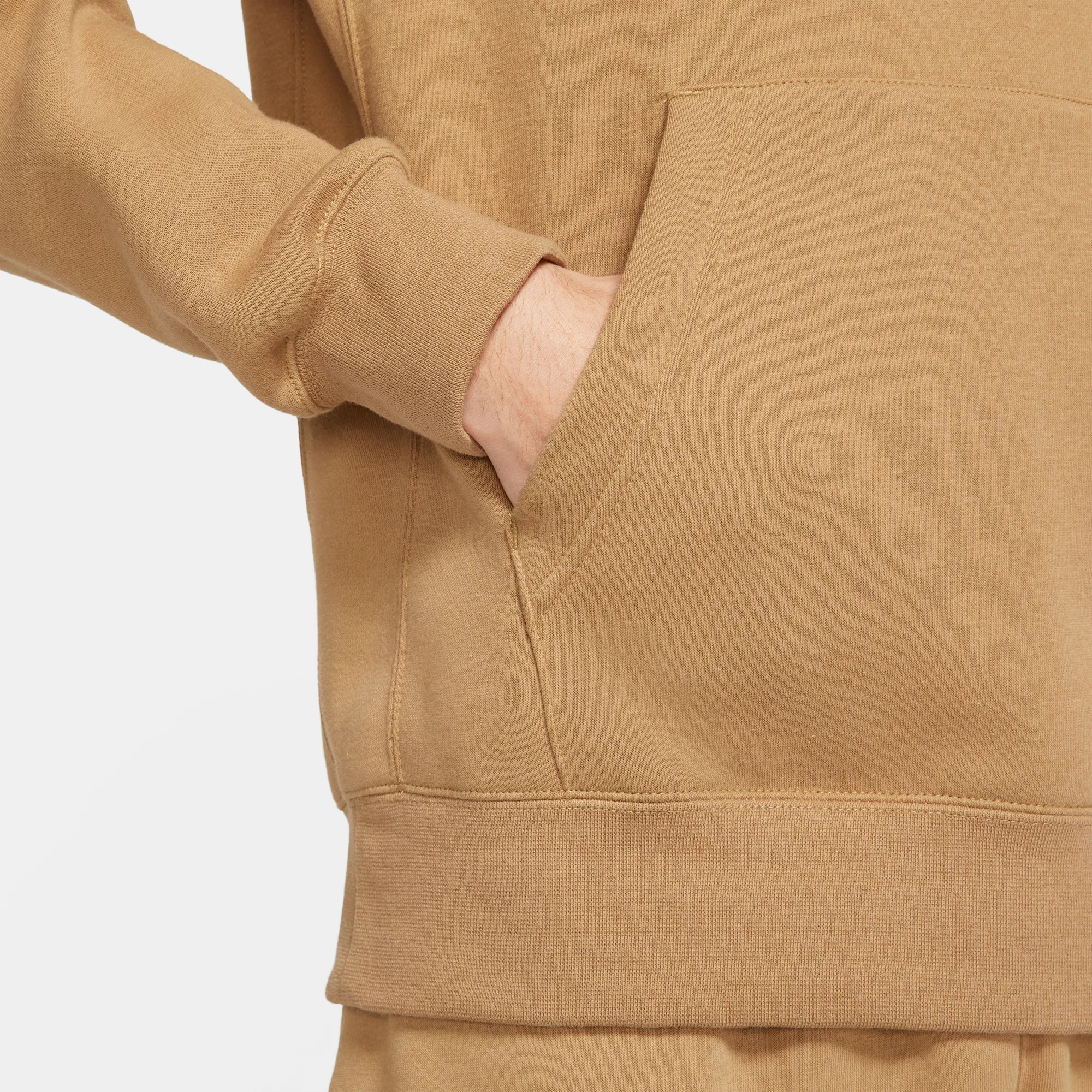 Nike Mens Sportswear Club Fleece Hoodie 'DK Driftwood' - Image 5