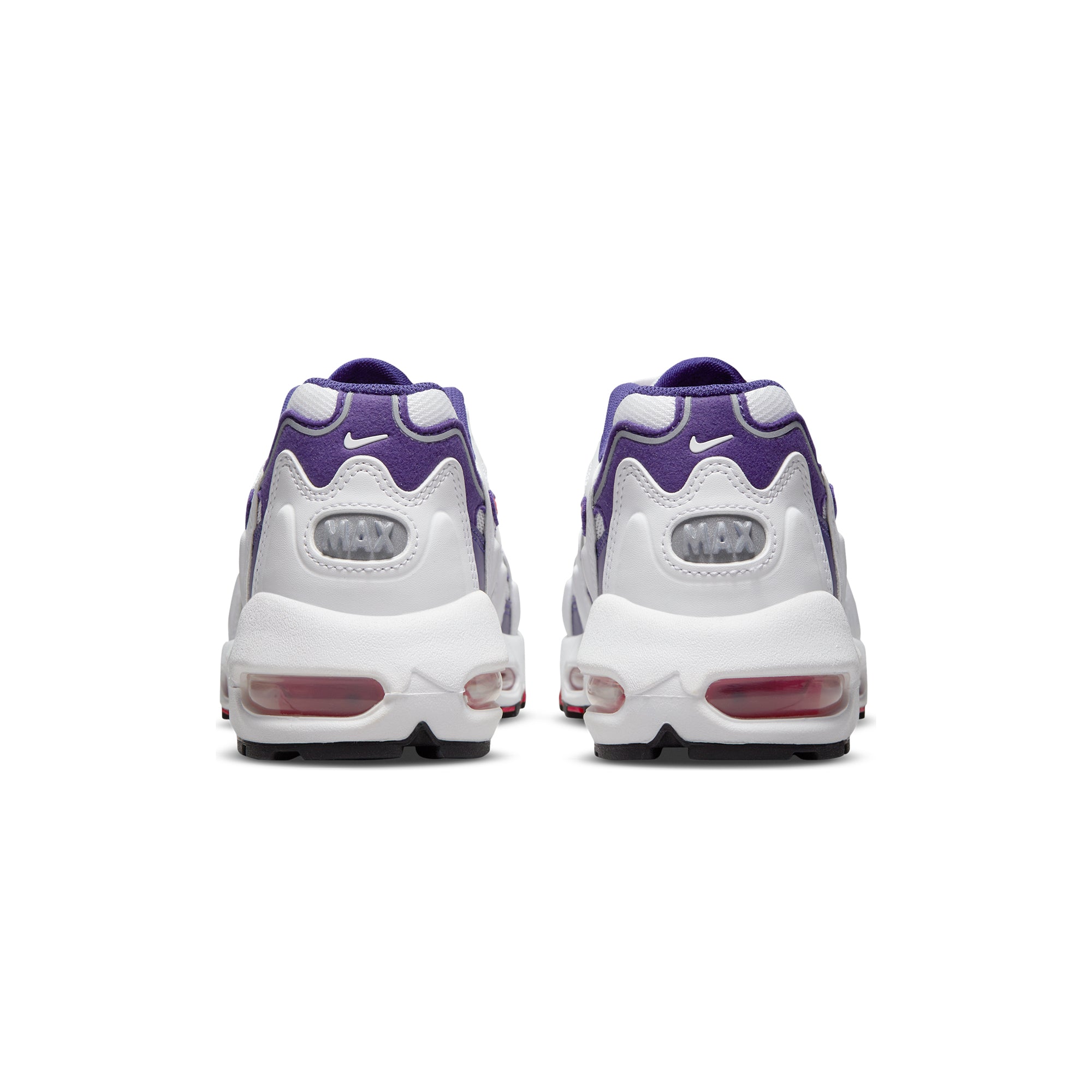 Nike Womens Air Max 96 II Shoes 'White/Comet Red' - Image 3