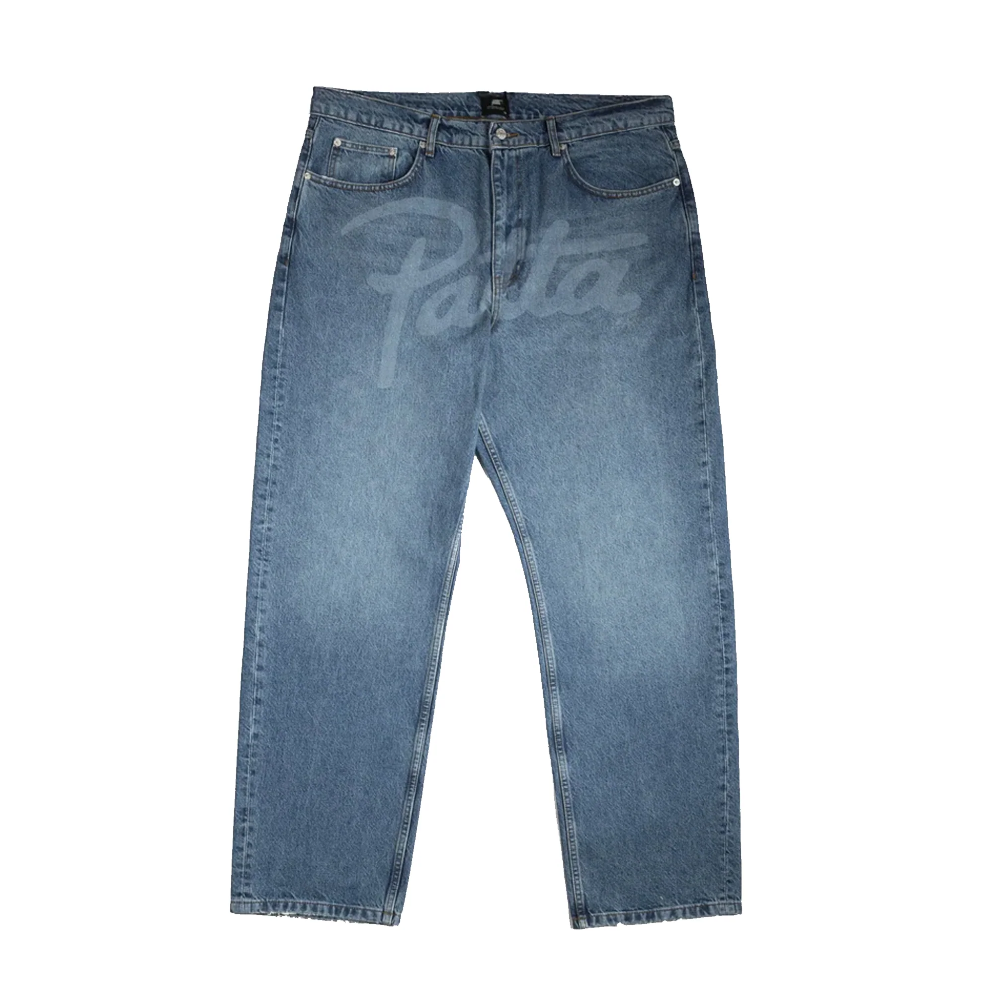 Patta Mens Laserprint Whiskers Denim Pants