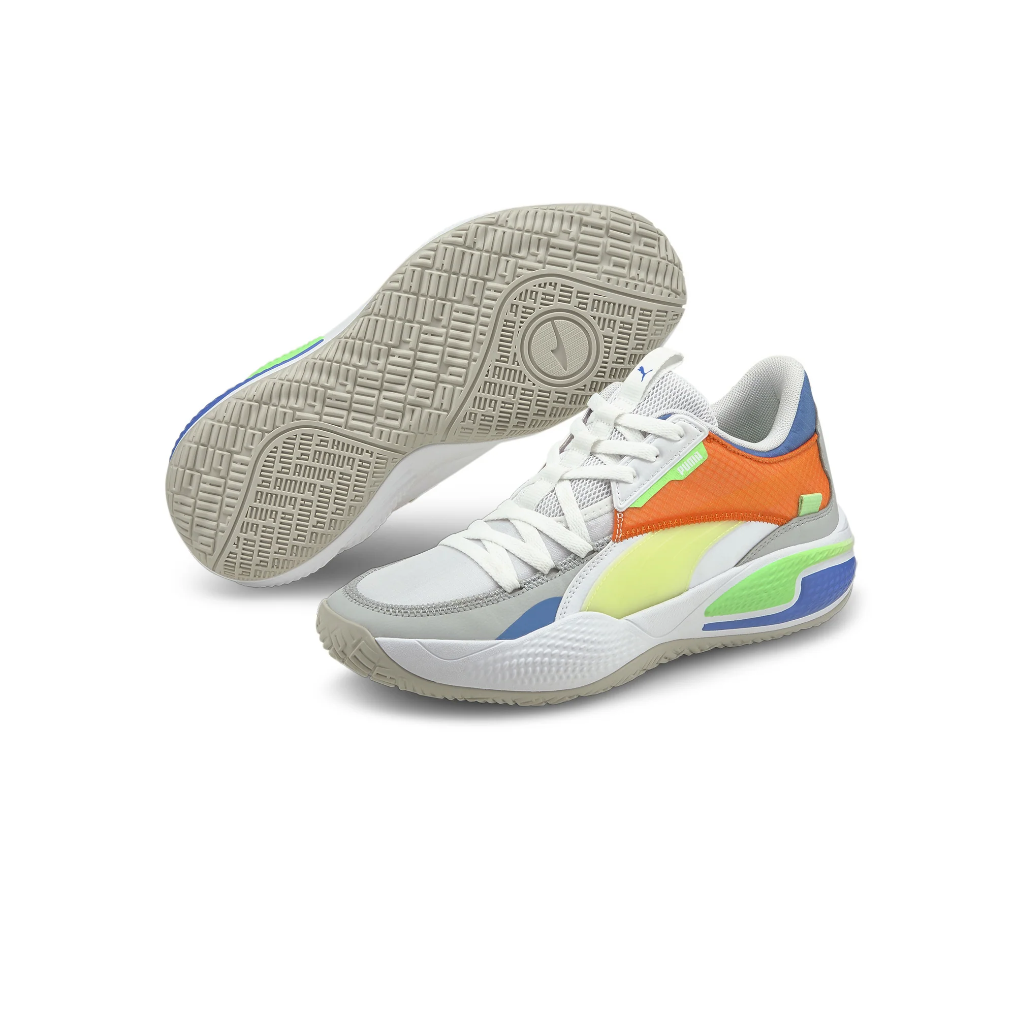 Puma Mens Court Rider Twofold Shoes 'White/Palace Blue'' - Image 2