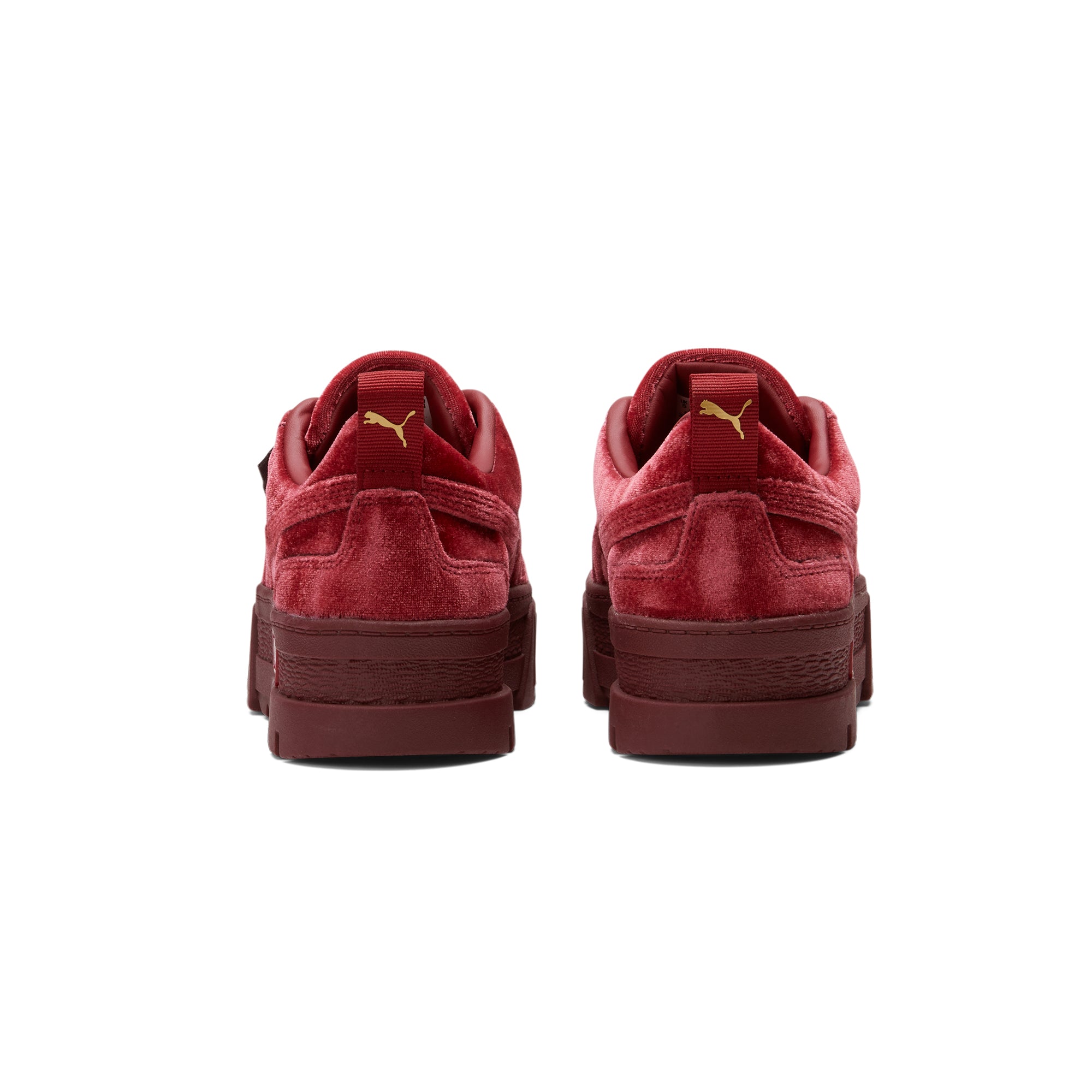 Puma Womens Mayze Velvet Shoes 'Tibetan Red-Puma Team Gold' - Image 3