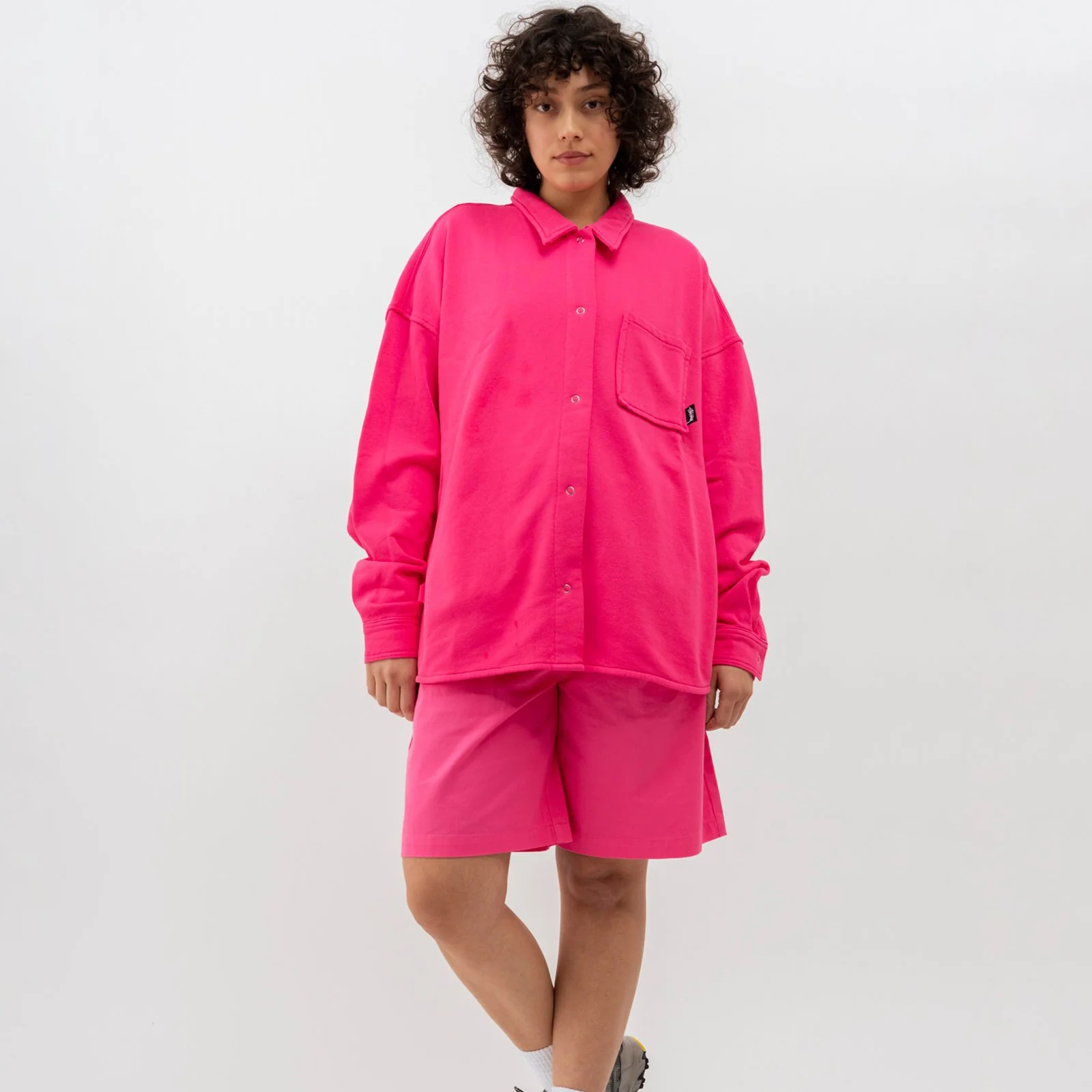 Stussy Womens Lee Baggy Shorts 'Hot Pink' - Image 4