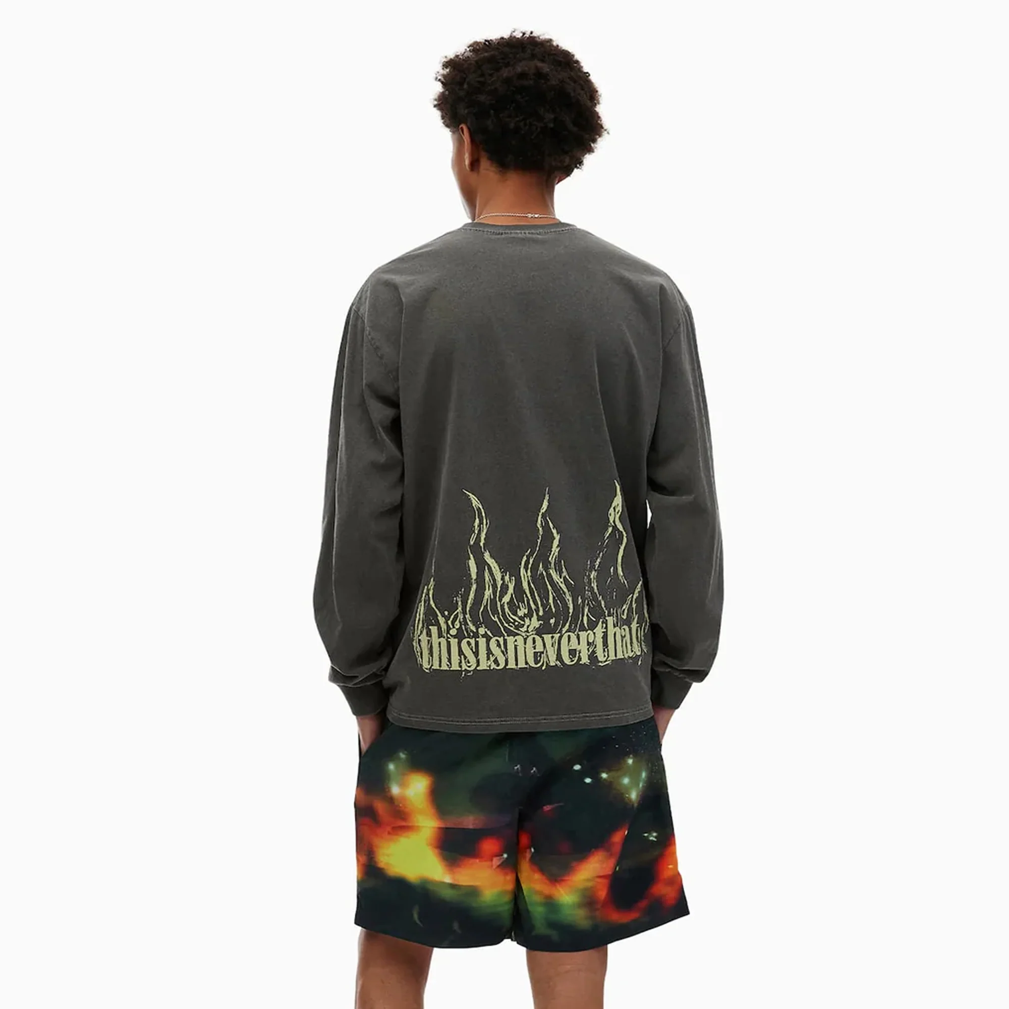Thisisneverthat Mens Flame Onyx L/S Tee - Image 3