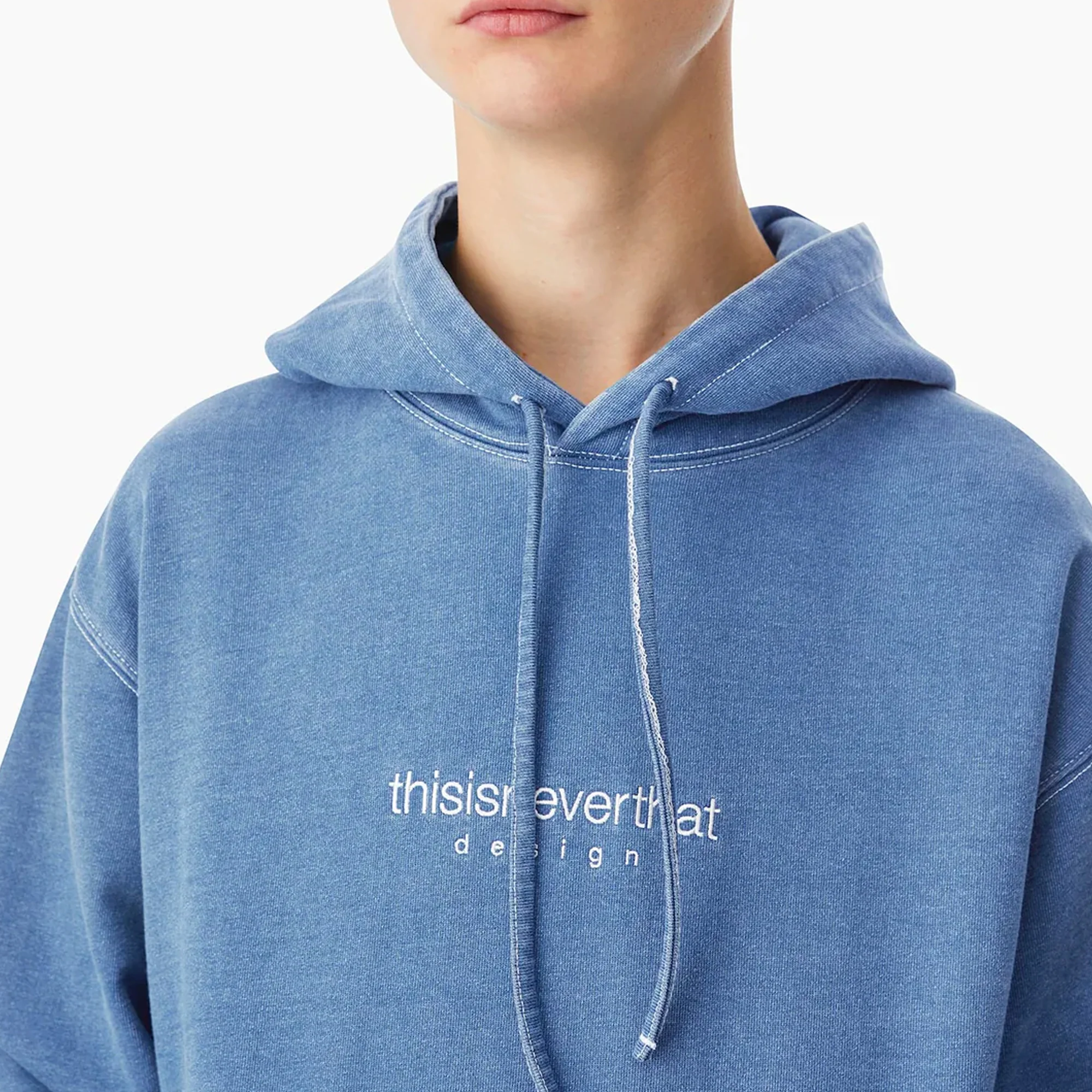 Thisisneverthat Mens Indigo Dyed Hoodie - Image 3