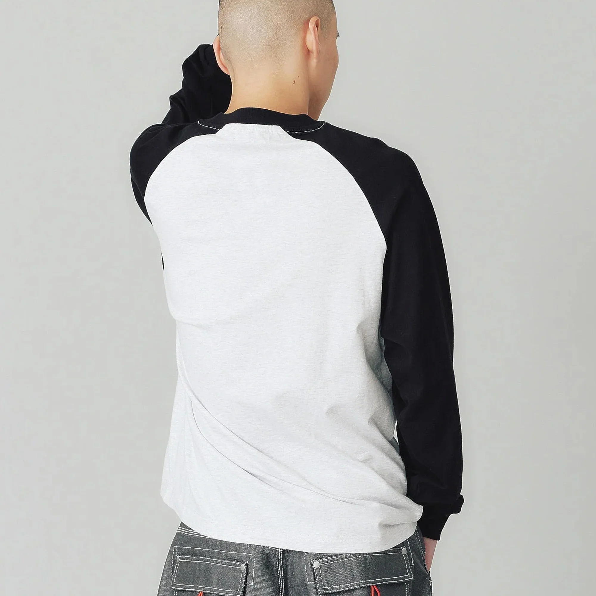 X-Large Mens Flame Raglan LS Tee - Image 3